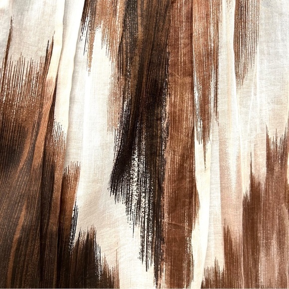 Burberry Batik Brown Mesh Detail Sleeveless Dress Women’s 42 - Picture 9 of 12